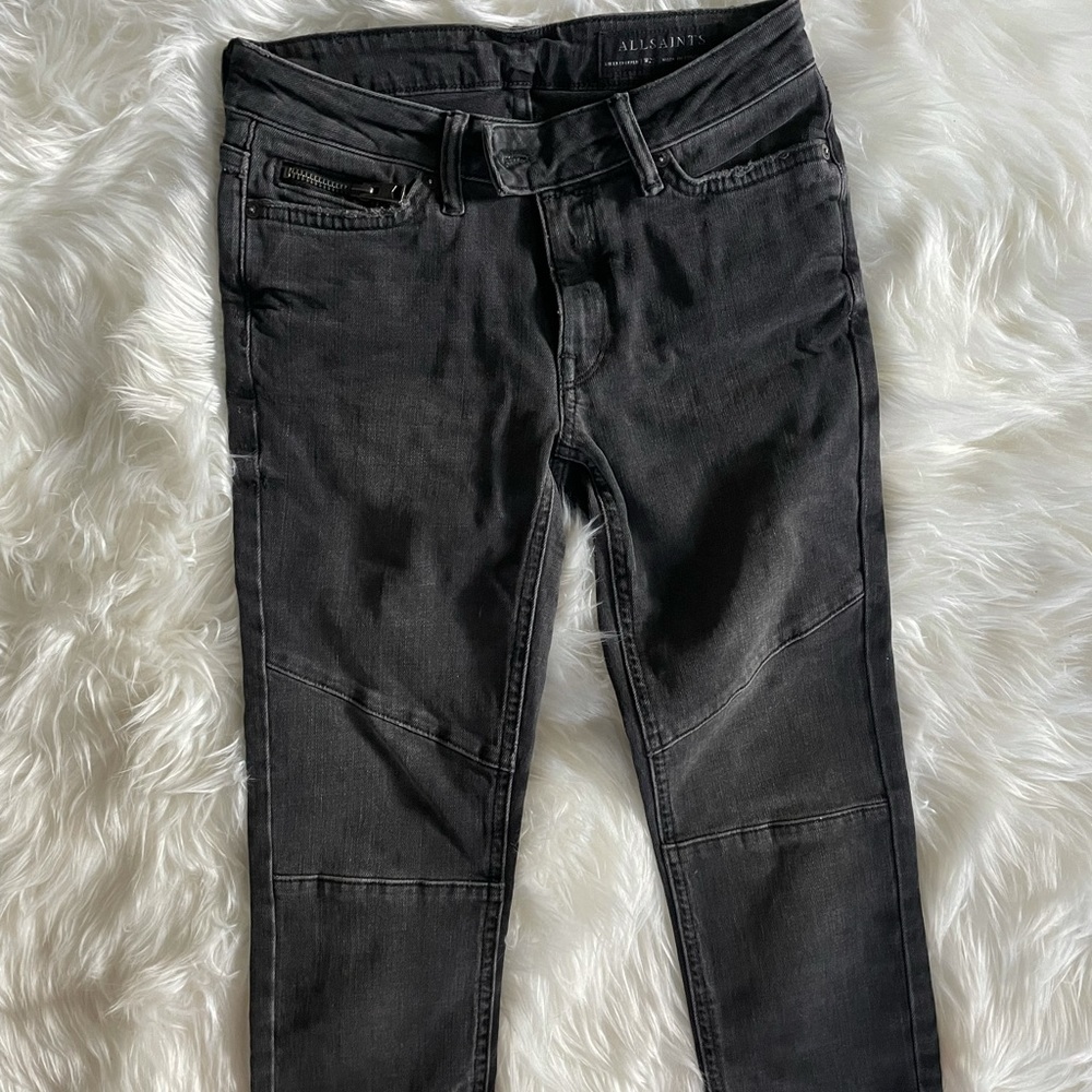 All Saints black skinny jeans, never worn